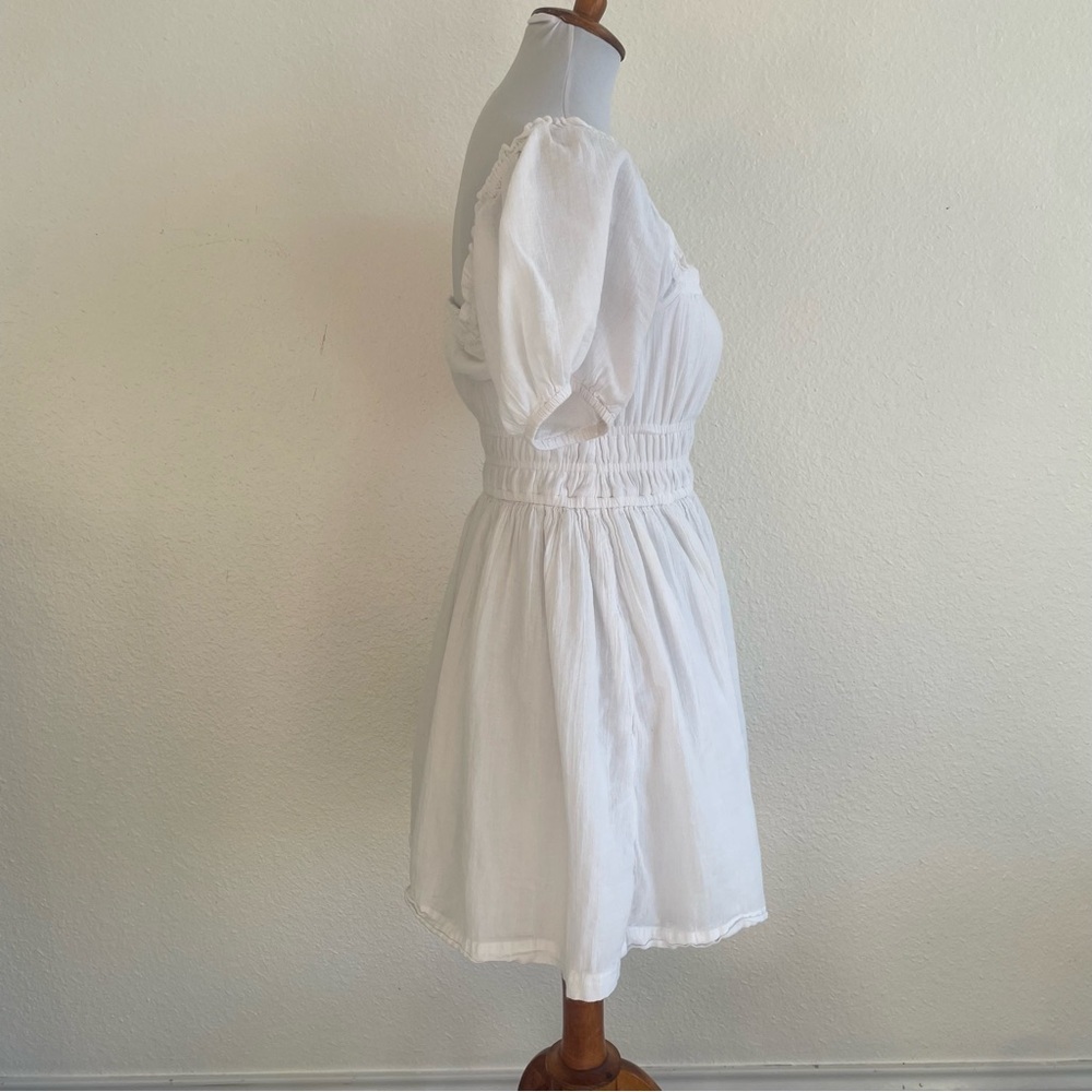 BP. Cottagecore Babydoll Mini Dress Womens XS White Puff Sleeve Empire Waist - Picture 3 of 10